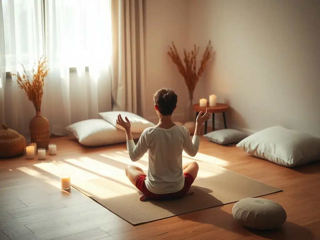 A photograph of a person meditating, representing mental clarity and focus.